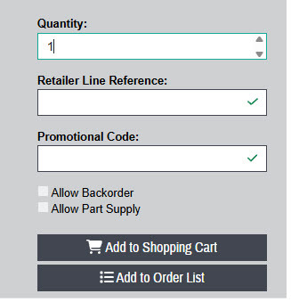 Quantity box